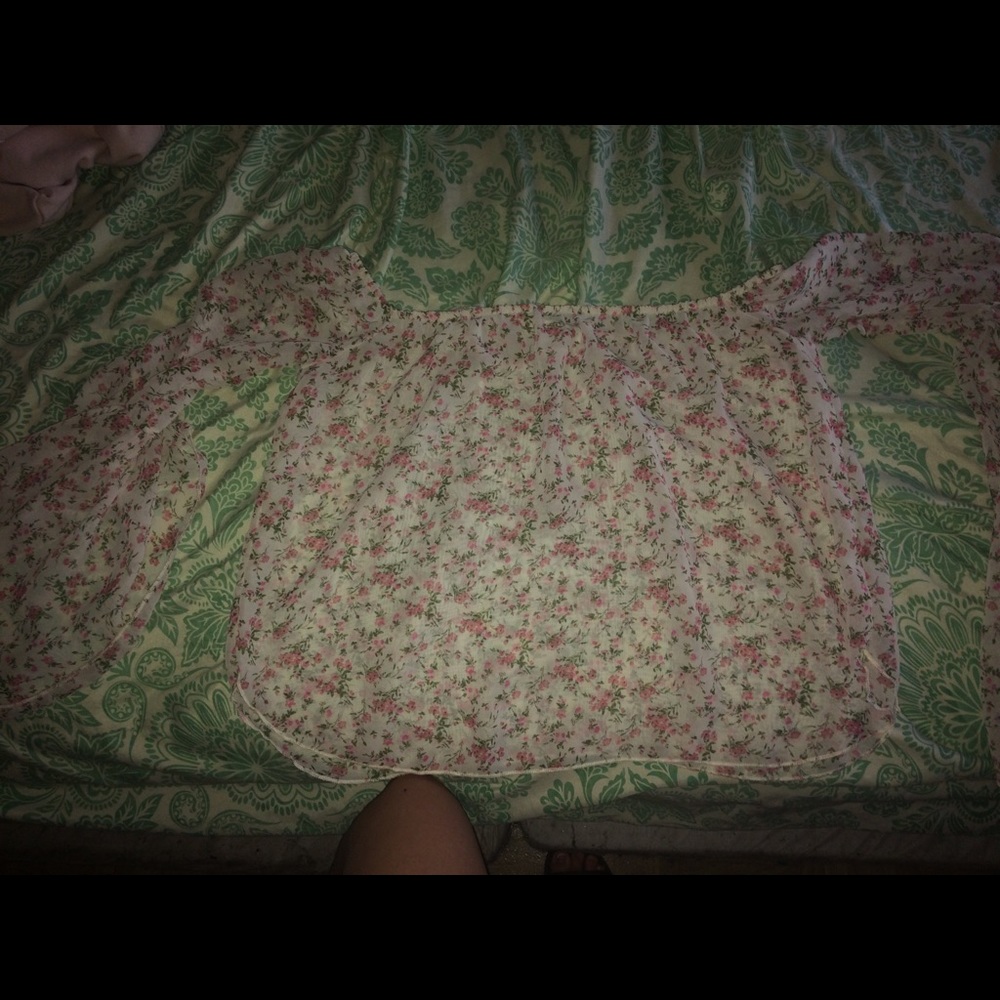 Floral see through shirt